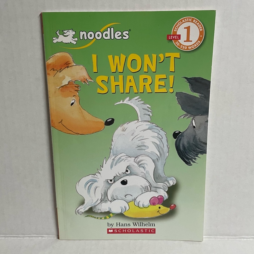 💛$2💛 I Won’t Share! Noodles book by Hans Wilhelm Level 1